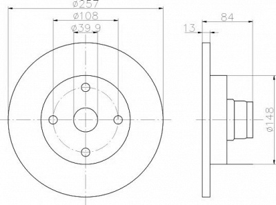 HELLA PAGID 8dd355100211 -  Тормозной диск